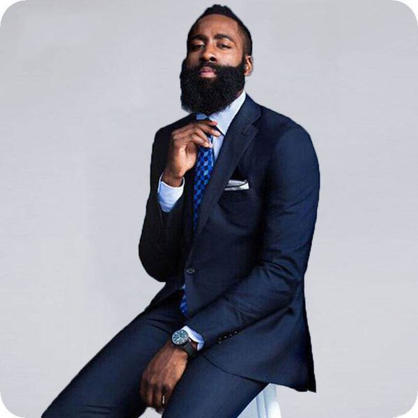 New Classic Navy Blue Man Blazer Business Coat Pant Skinny Notched Lapel Costume Homme Slim Fit Best Man Suit Mens Wedding Suits Nice Tuxedos Prom