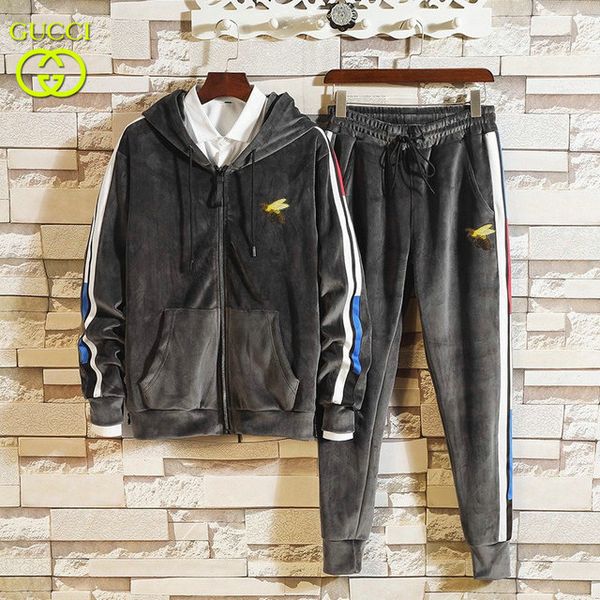 

men's winter sports set logistics new men's casual luxury long sleeve winter jacket european and american brand fashion trend jack, Gray