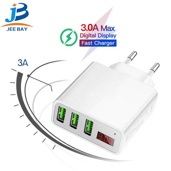 

With digital display Plug Smart USB port USB 5V quick charger phone wall charger adapter EU/US Plug for huawei xiaomi