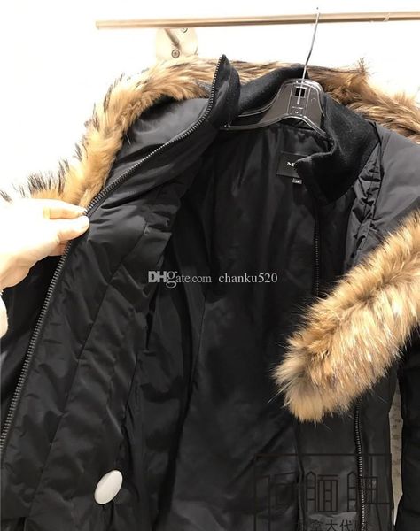 

women parkas long winter mack-age-adali-ff4-1 down & parkas with hood snowdome jacket brand real raccoon collar white duck outerwear & coats, Black