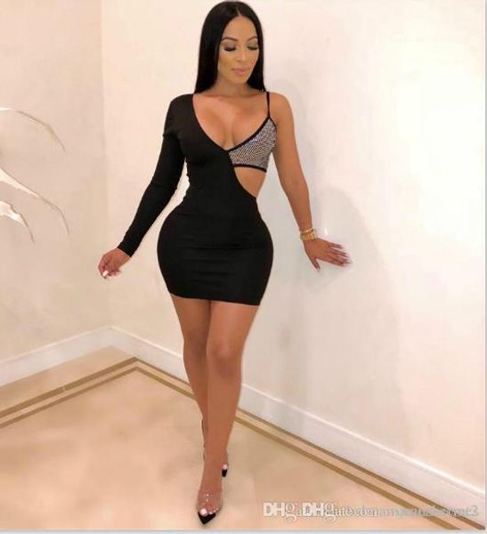 

panelled bodycon dress hollow out dresses fashion solid color dresses night club dresses women designer sequins, Black;gray