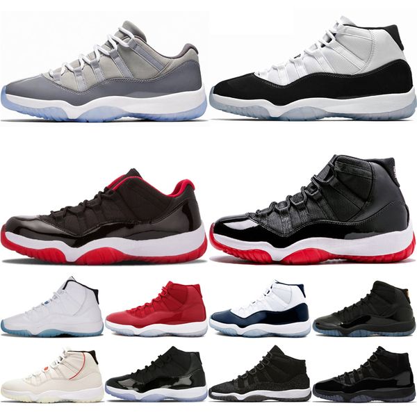 

11 11s concord 45 basketball shoes for men bred platinum tint space jam gym red navy gum midnight navy designer sport mens shoes