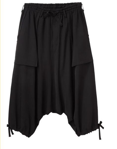 

men's clothing wide leg pants bloomers capris plus size men pants hip hop streetwear men clothes 2020 mens fashions, Black