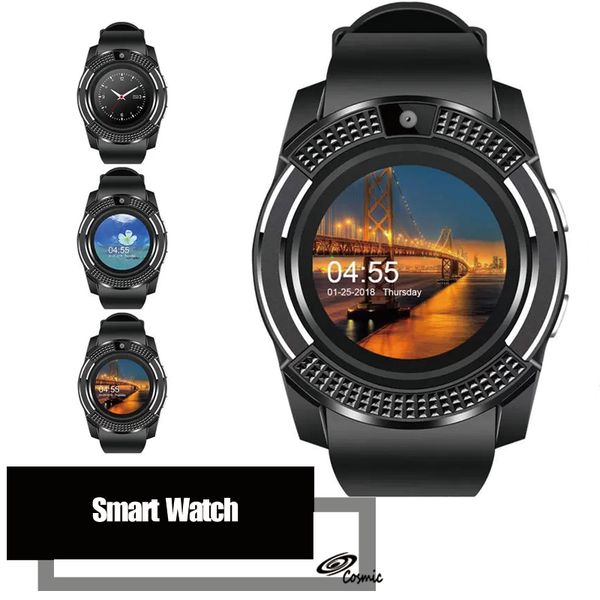 

v8 smart watch bluetooth watches android with 0.3m camera mtk6261d dz09 gt08 smartwatch for apple android phone with retail package