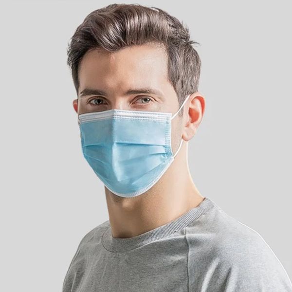 

200pcs disposable hygiene mask 3ply non-woven fabric prevent flu mask face mouth cover mask anti dust face masks outdoor
