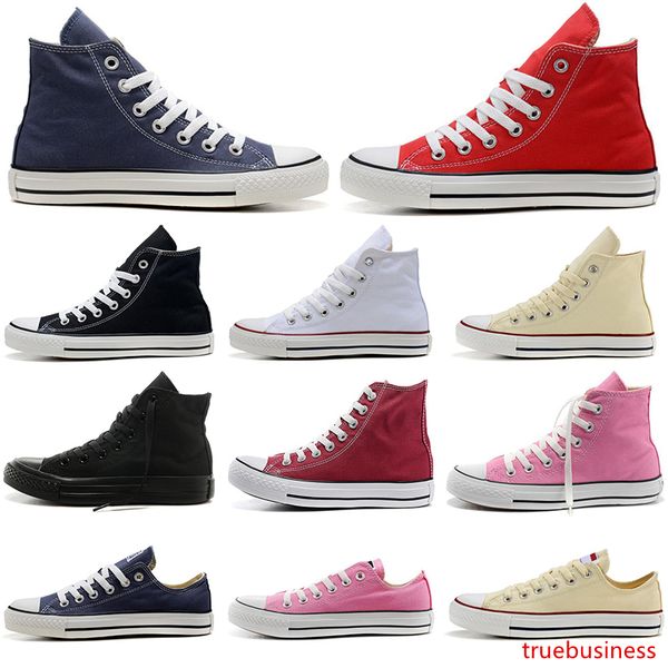 

new designer canvas shoes casual skateboard sneakers men women 10s black white navy blue red fashion classic slip on platform skate shoe