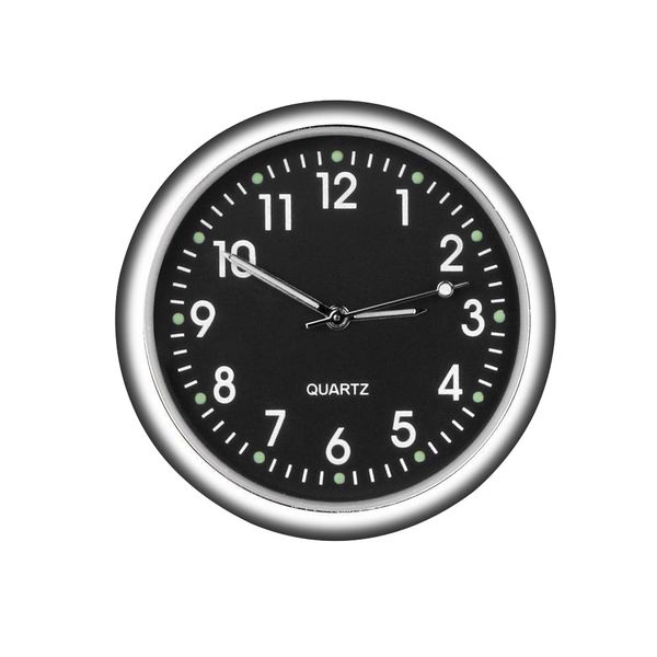 

decoration mini car clock round accurate auto luminous self adhesive stick on portable interior analog styling practical