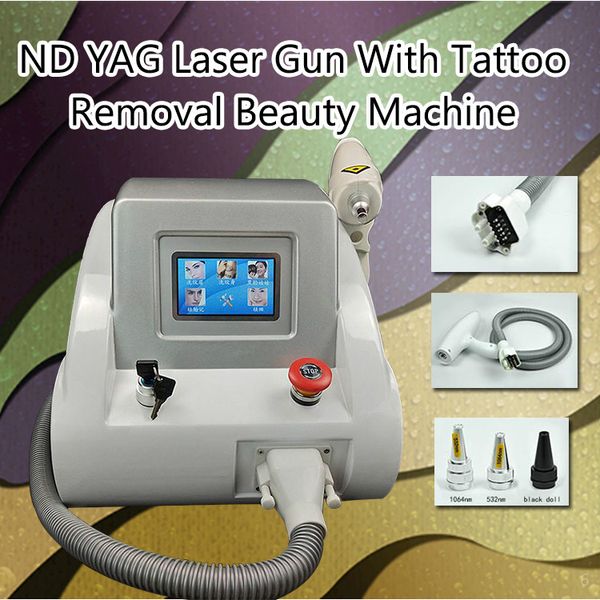 

q switch nd yag laser machine tattoo removal ce approved beauty equipment 532nm/1064nm/1320nm probes, Black