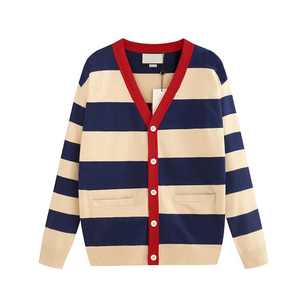 

designer women cardigan sweater luxury 2019 new autumn and winter luxury new lady cardigan stripe contracted sweater size from s to 2xl, White;black