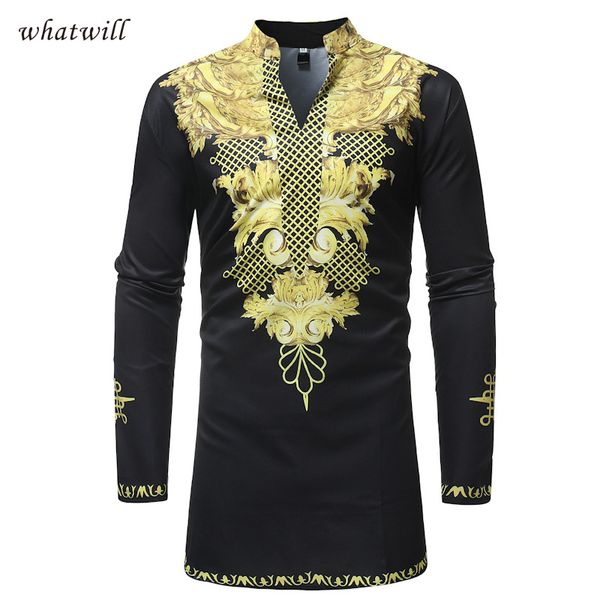 

africa clothing hip hop dress shirts mens fashion, Red