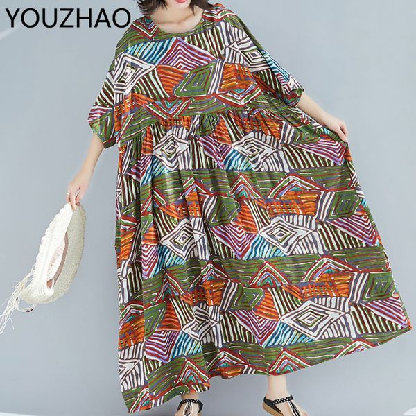 

2020 summer cotton long beach dresses striped casual oversized dress plus size 4xl 5xl 6xl 7xl for women boho dress with belt, Black;gray
