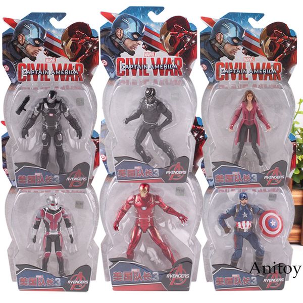 2019 Civil War Hot Toys Captain America Iron Man Black Panther War Machine Ant Man Pvc Super Heroes Marvel Collection Figure From Anitoygroup 1087