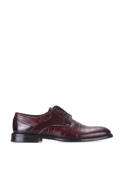 

derimod genuine leather burgundy men 's classic shoes, Black