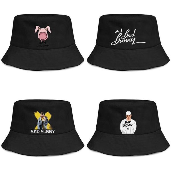 

bad bunny casual style for men and women buckethat custom sports bucket baseballcap print logo pink poster logo, Blue;gray