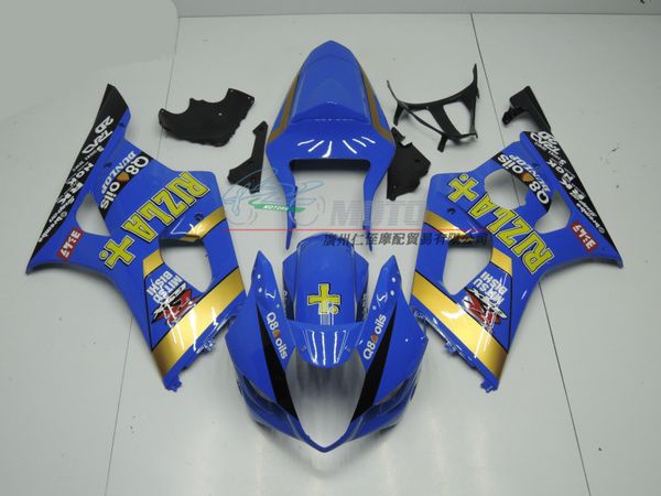 

4 gifts injection mold new abs motorcycle full fairings set fit for suzuki gsx-r1000 k3 2003 2004 03 04 gsxr1000 bodywork set blue gold