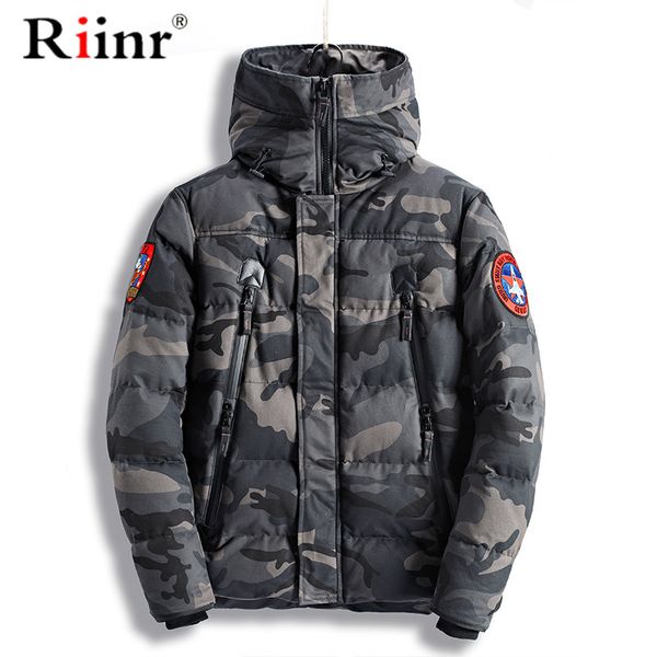 

riinr 2019 camouflage jacket men plus size camo hooded windbreaker jackets coat jacket parka fashion streetwear, Tan;black