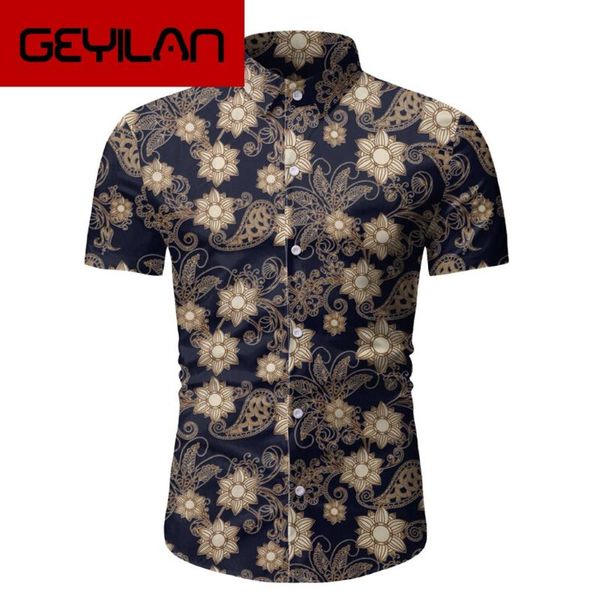 

кнопка рубашка цветы печати отложным воротником блузка мужчины с коротким рукавом старинные топы лето гавайская рубашка топы camisas masculi, White;black