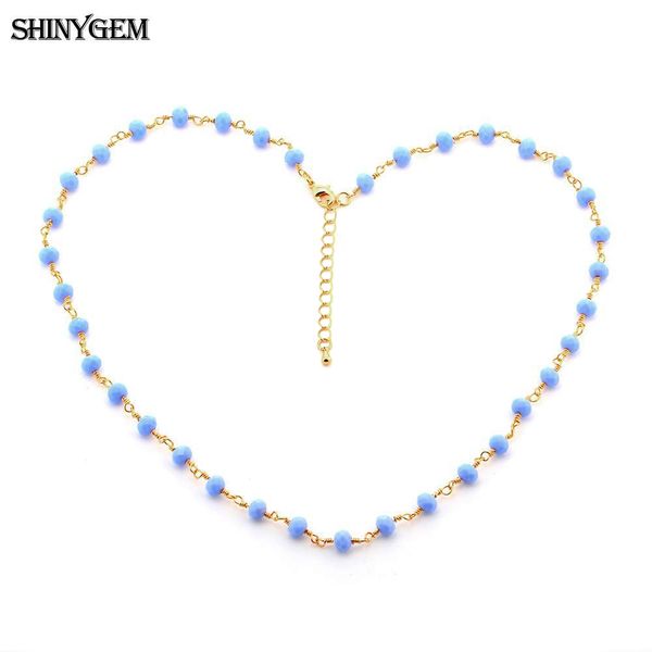

shinygem красочный кристалл чакра choker ожерелье 4x6mm abacus бусины кристалл длинное ожерелье природные rhinestone ожерелье для женщин, Silver