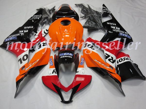 

oem quality new abs full fairings kits fit for honda cbr1000rr (2003-2004) cbr1000rr 03 04 bodywork set orange black and red white no5