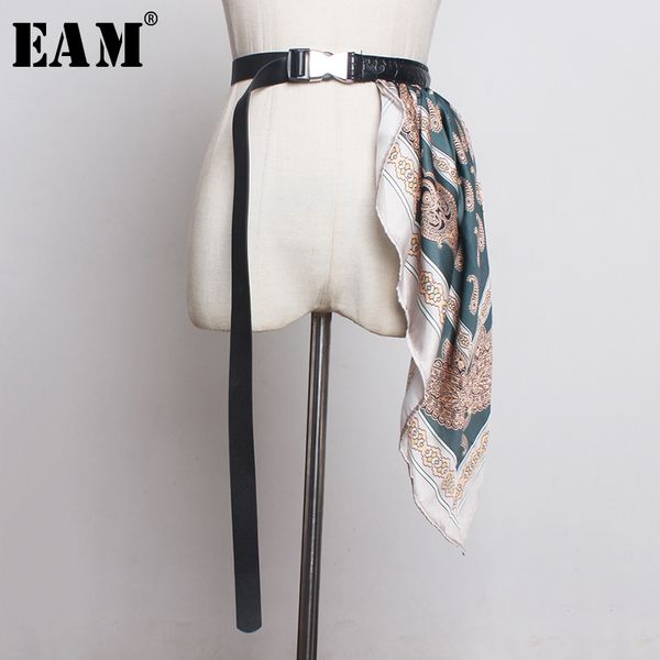 

eam] pu leather adjust silk scarf long belt accessories personality women new fashion tide all-match spring autumn 2020 1b011 y200513, Black;brown