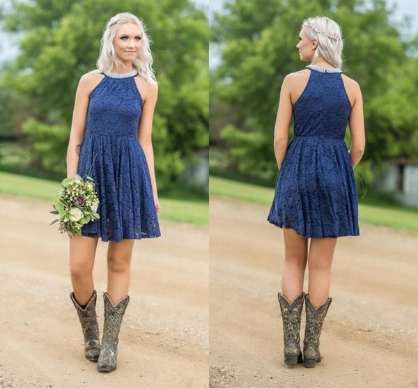 High Quality Navy Blue Bridesmaid Dresses For Western Country