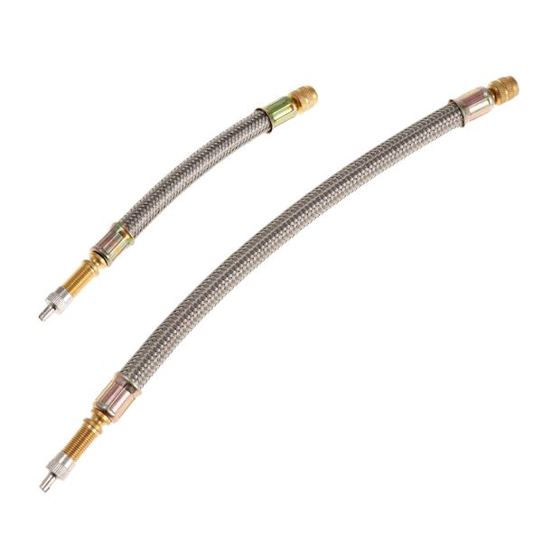 

flexible braided steel tyre valve stem extension adapter 150mm 250mm