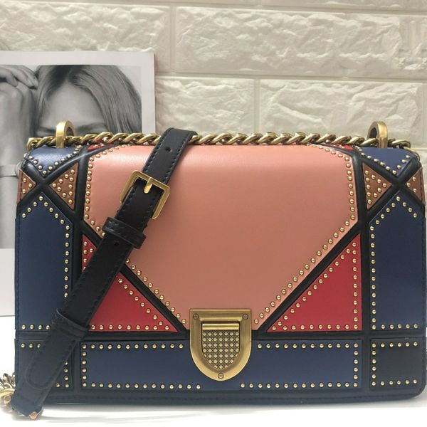 

дизайнерские сумки роскошные кошельки кошельки мода высокое качество заклепка тартан узор геометрическая воловья кожа сумка из натуральной к