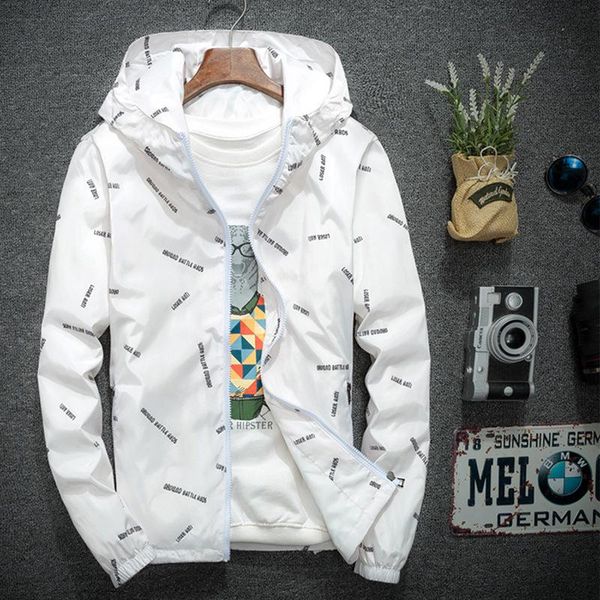 

european and american leisure jackets thin lettered couple jackets with hats fashion men's jackets, Black;brown