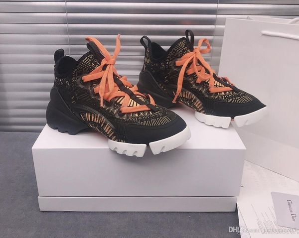 

2020 spring and summer new d father shoes splice color tie belt increase shoe thick sole leisure sports 100 women shoes, Black;white