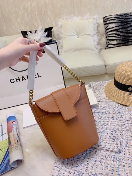 

the est brand ladies fashion bucket bag designer leather chain shoulder bag exquisite hardware packaging with box ing