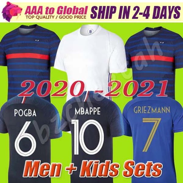 

maillots 2020 2021 de football mbappe griezmann kante pogba 20 21 soccer jersey maillot de foot fekir pavard hernandez football soccer shirt