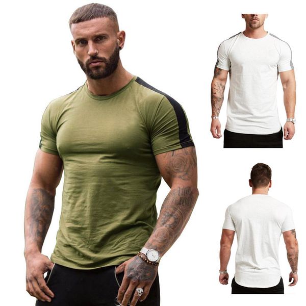 

летняя одежда-мужская выдалбливают 3d футболка с коротким рукавом, White;black