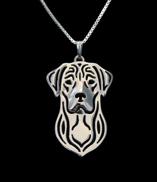 

dog necklace labrador retriever handmade necklace carved hollow pendant jewelry silver/golden colors plated fast delivery