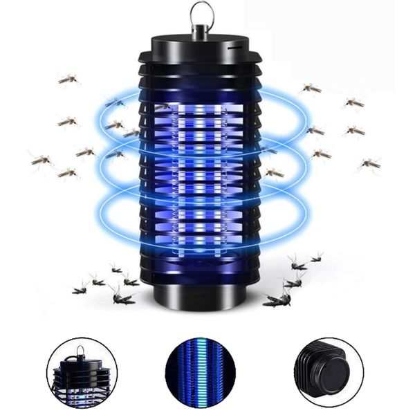 

electronics mosquito killer trap moth wasp led night lamp bug insect light black killing pest zapper