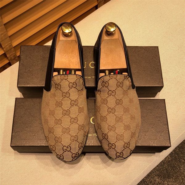 

men's driving shoes 2019 men leather loafers shoes fashion handmade soft breathable canvas moccasins flats shoes 38-44, Black