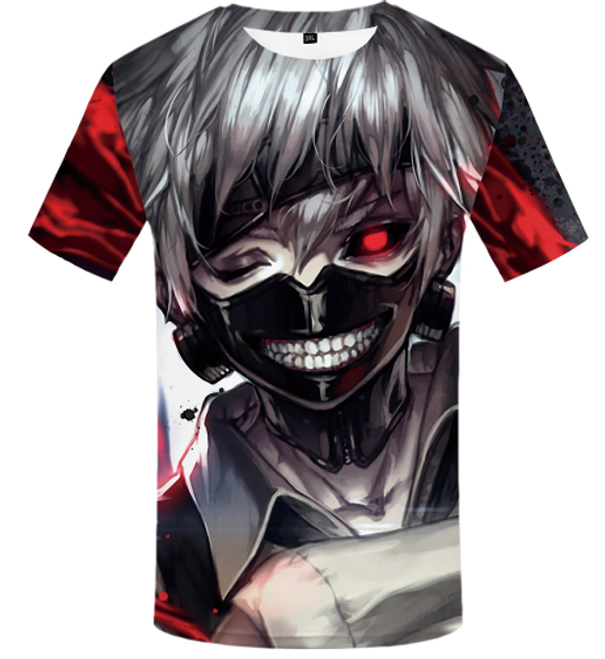 

модные футболки tokyo ghoul футболка мужчины blood tshirts повседневная кен канэки футболка с принтом япония аниме одежда косплей футболка п, White;black
