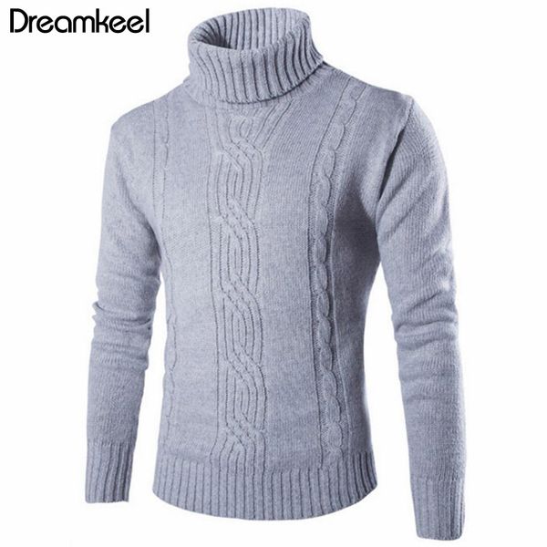 

pullover slim warm solid high lapel jacquard hedging british men's clothing mens turtleneck 2018 male christmas sweater w1, White;black