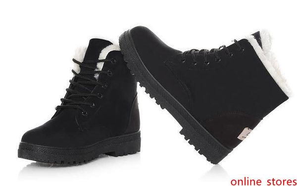 

0808 cqc15 womens winter suede leather boots snowball flat half boot ladies black warm knee boots designer botas