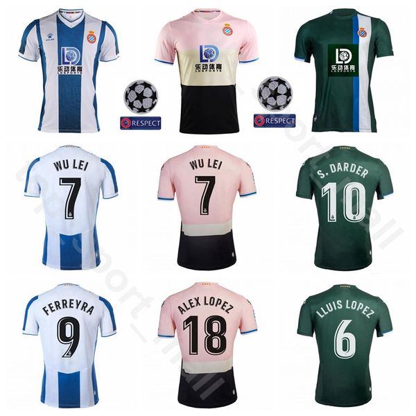 

2020 rcd espanyol soccer 9 garcia jersey 8 rosales 15 david lopez 22 hermoso 3 pedrosa alex lopez lluis football shirt kits uniform, Black;yellow