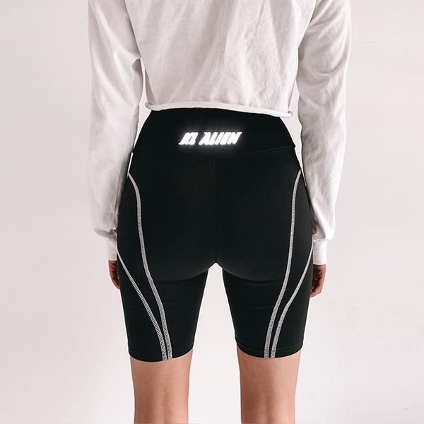

laisiyi black casual bike leggings zipper solid crop wide waistband cycling short legins summer modern lady women pants trousers