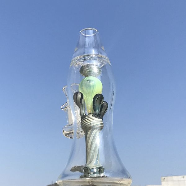 Nuovo arrivo Firm Lava Lamp Heady Bong in vetro unico 5mm Olio spesso Dab Rig Soffione Perc Tubo dell'acqua con ciotola XL-LX3
