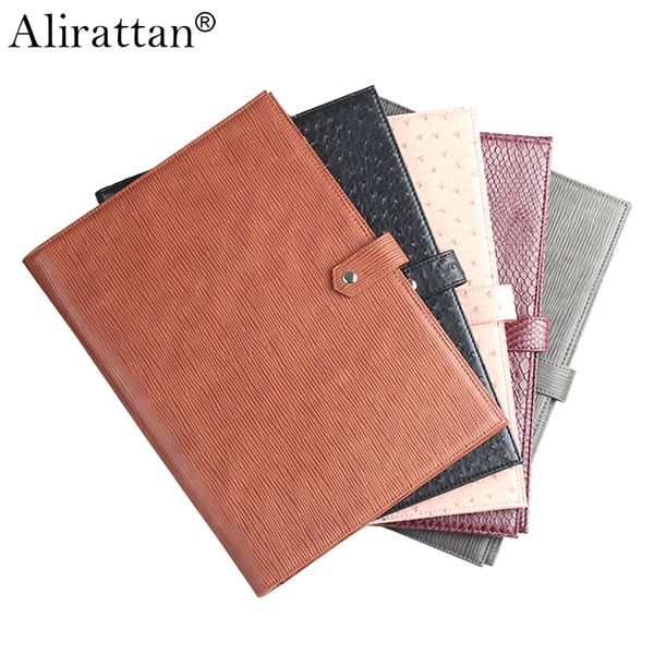 

alirattan new fashion business briefcase embrossed ostrich file folder lapbriefcase document bag
