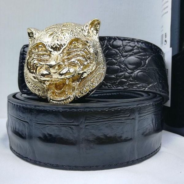 

leather belt domineering special design domineering belt personality first layer leather belt luxury accessories delivery box, Black;brown