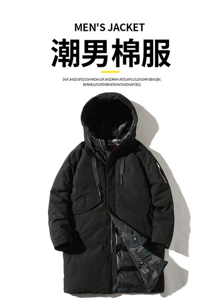 

the new instagram fashion trend for winter 2019 is a hooded, thickened thermal coat, Black