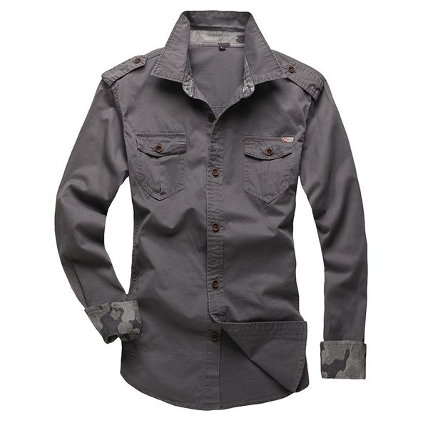 

men's casual shirts mens shirt cotton button vintage long sleeves pocket wear green for men with 4 colors asian size, White;black
