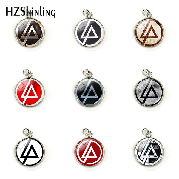 

new fashion linkin park logo charms stainless steel linkin park rock band butterfl glass dome necklace pendants jewelry, Bronze;silver