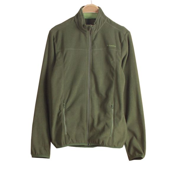 

usa eu size men's polar fleece full-zip athletic-fit jacket, Black;brown