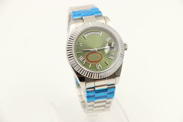 

ro37 man automatic mechanical watches stainless steel date watch men gmt watches wristwatch, Slivery;brown