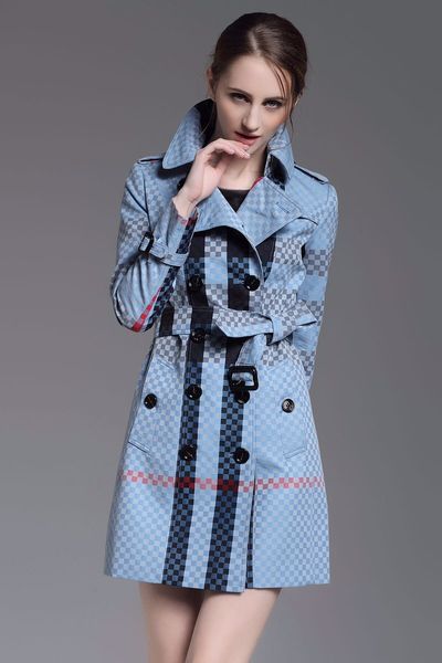 

women's trench coats gabardine long windbreaker belt waterproof new english style autumn winter solid color british loose leisure a25z, Tan;black