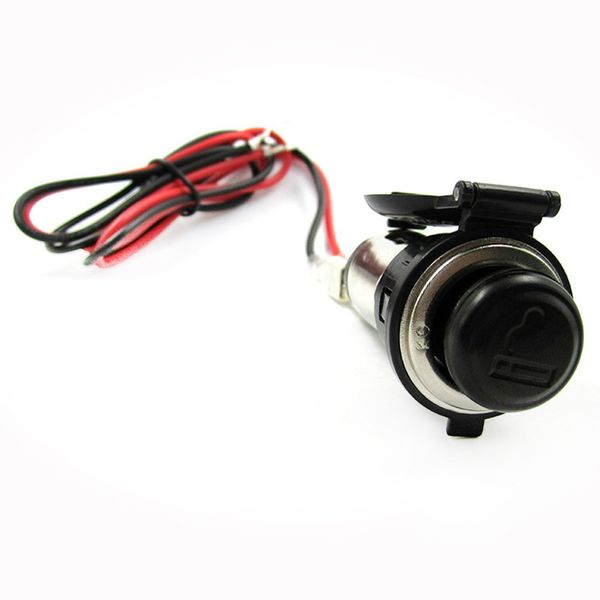 

auto car cigarette lighter socket power plug outlet parts 12v-24v 120w waterproof car motorcycle charger with cable